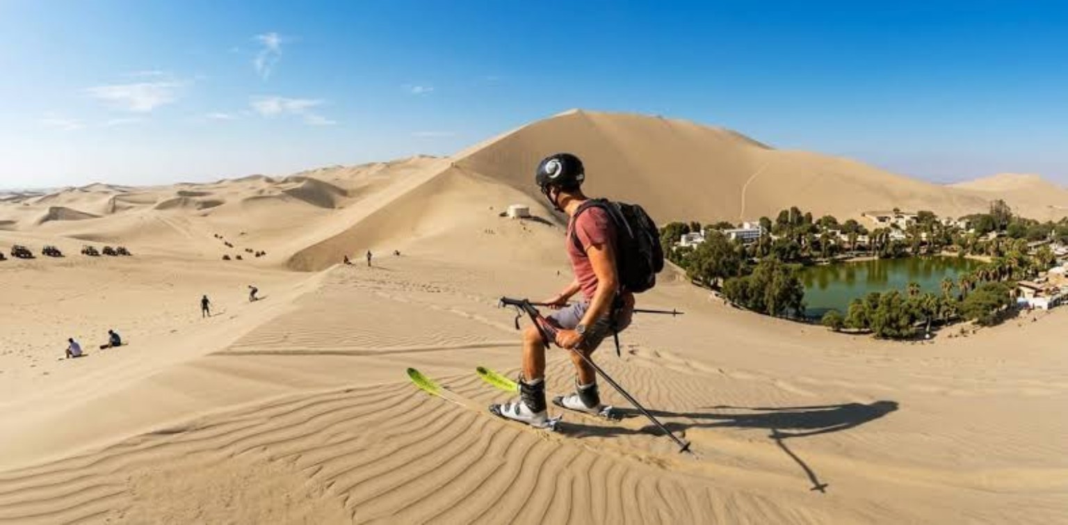 Sand skiing in Huacachina